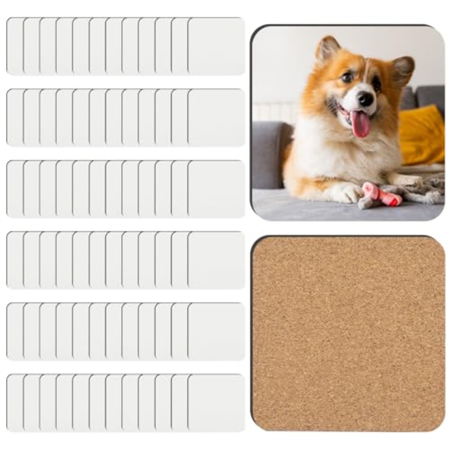 Coaster Sublimation Blank - PCS Sublimation Coasters Blanks MDF Cork