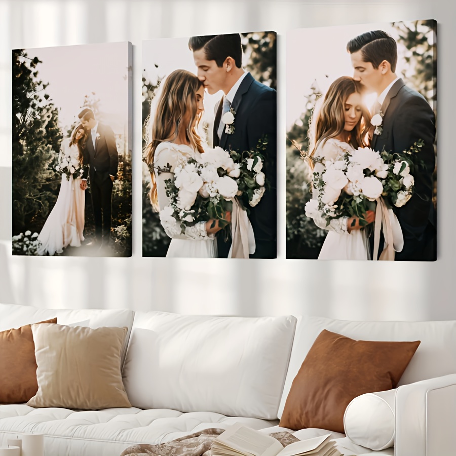 Canvas Wrap Ready - 2D Flat, 3pcs 3pcs Personalized Photo