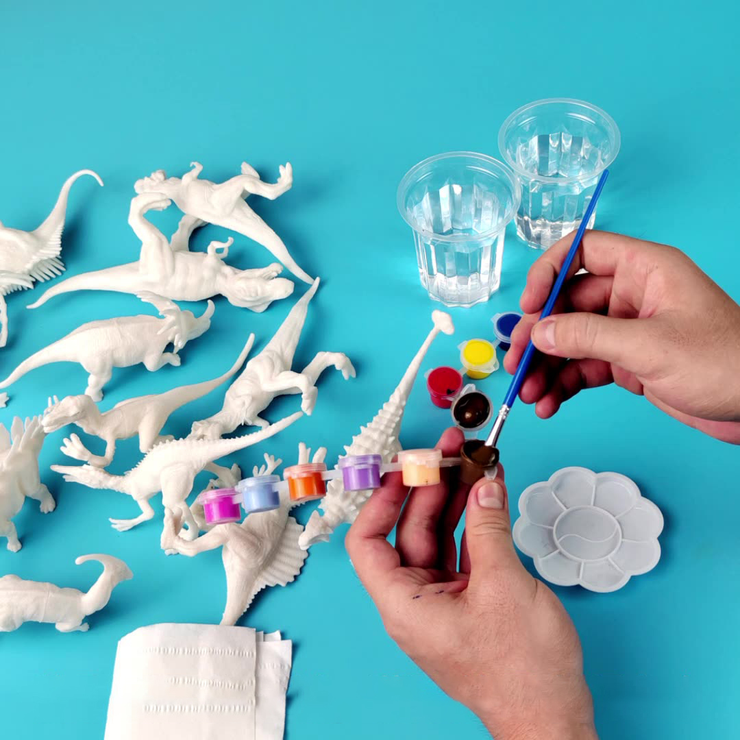 6pcs/8pcs, DIY Coloring Dinosa – обзор и цена Puzzle Blank White