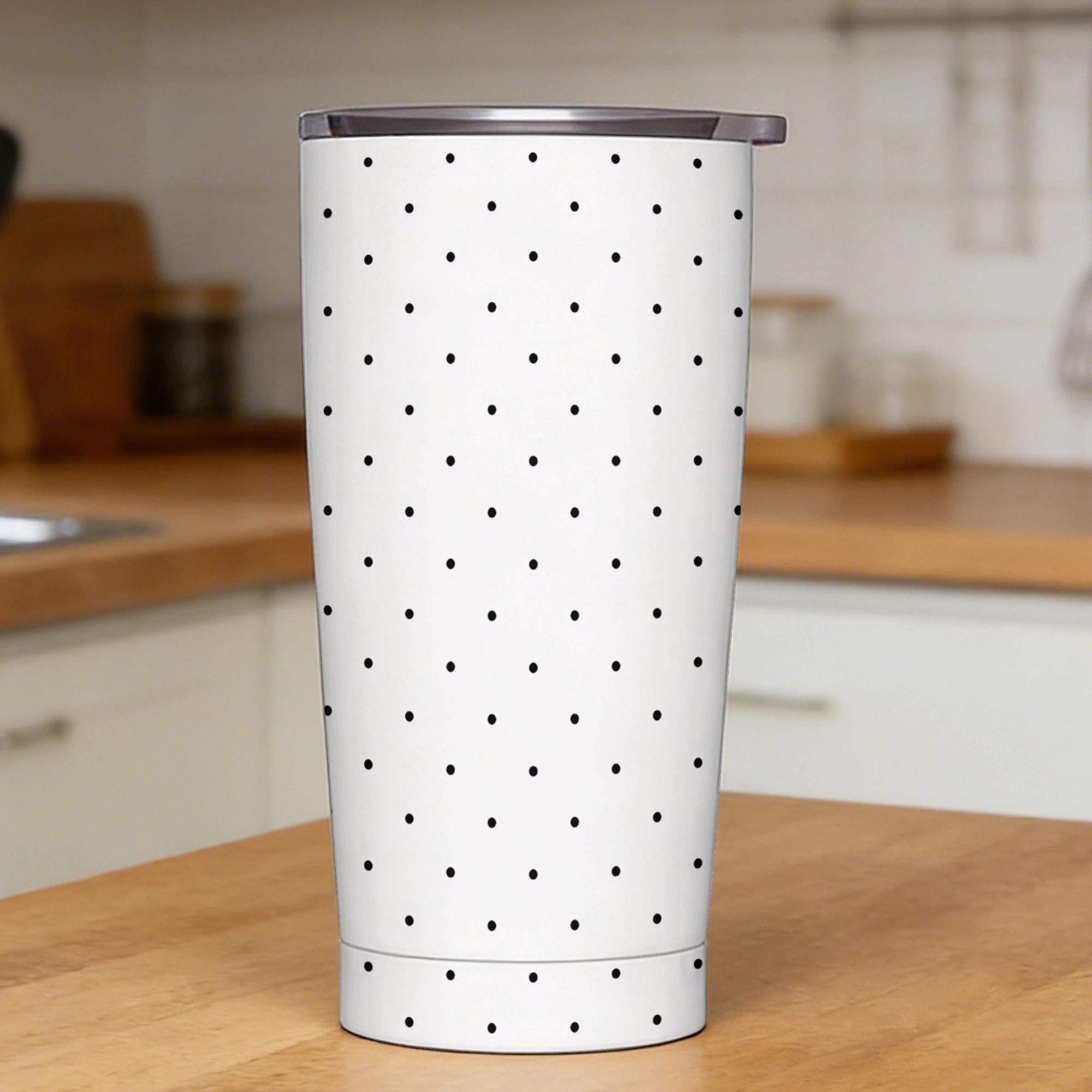 Black & White Polka Dot Patter – обзор и цена Tumbler 20Oz White