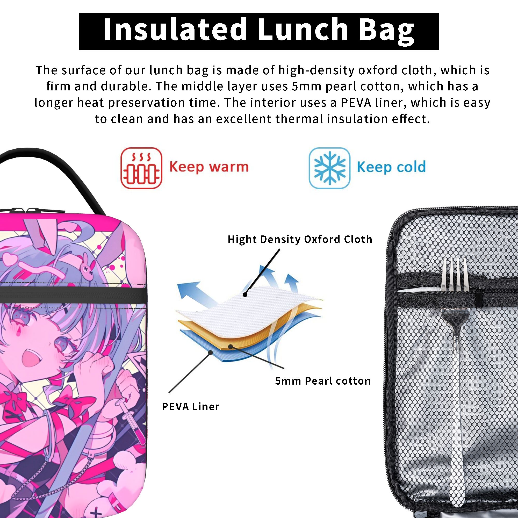 Hatsune Miku  Insulated Lunch  – обзор и цена Tote Bag Sublimation
