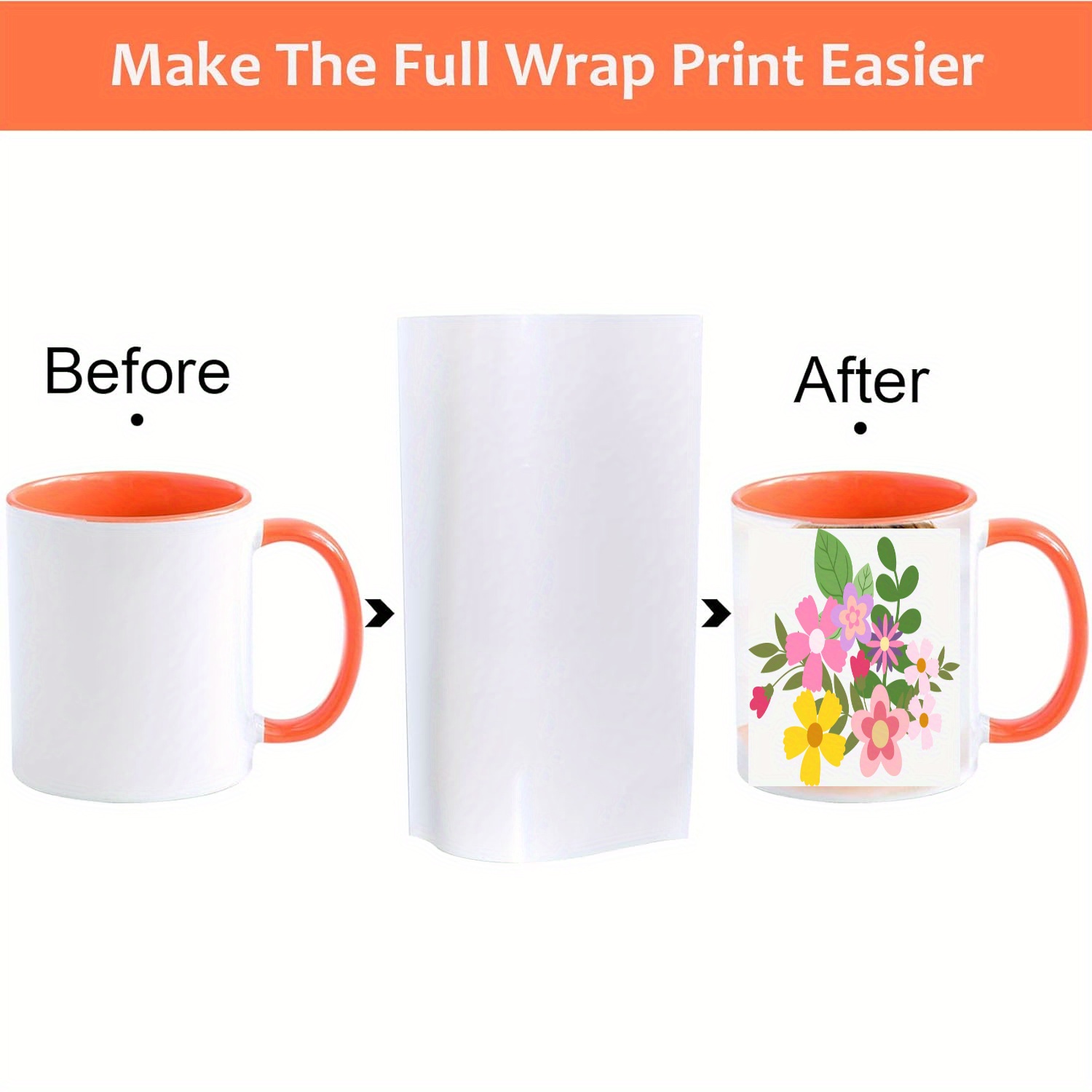 50/100pcs Sublimation Shrink F – обзор и цена Sublimation Mug White
