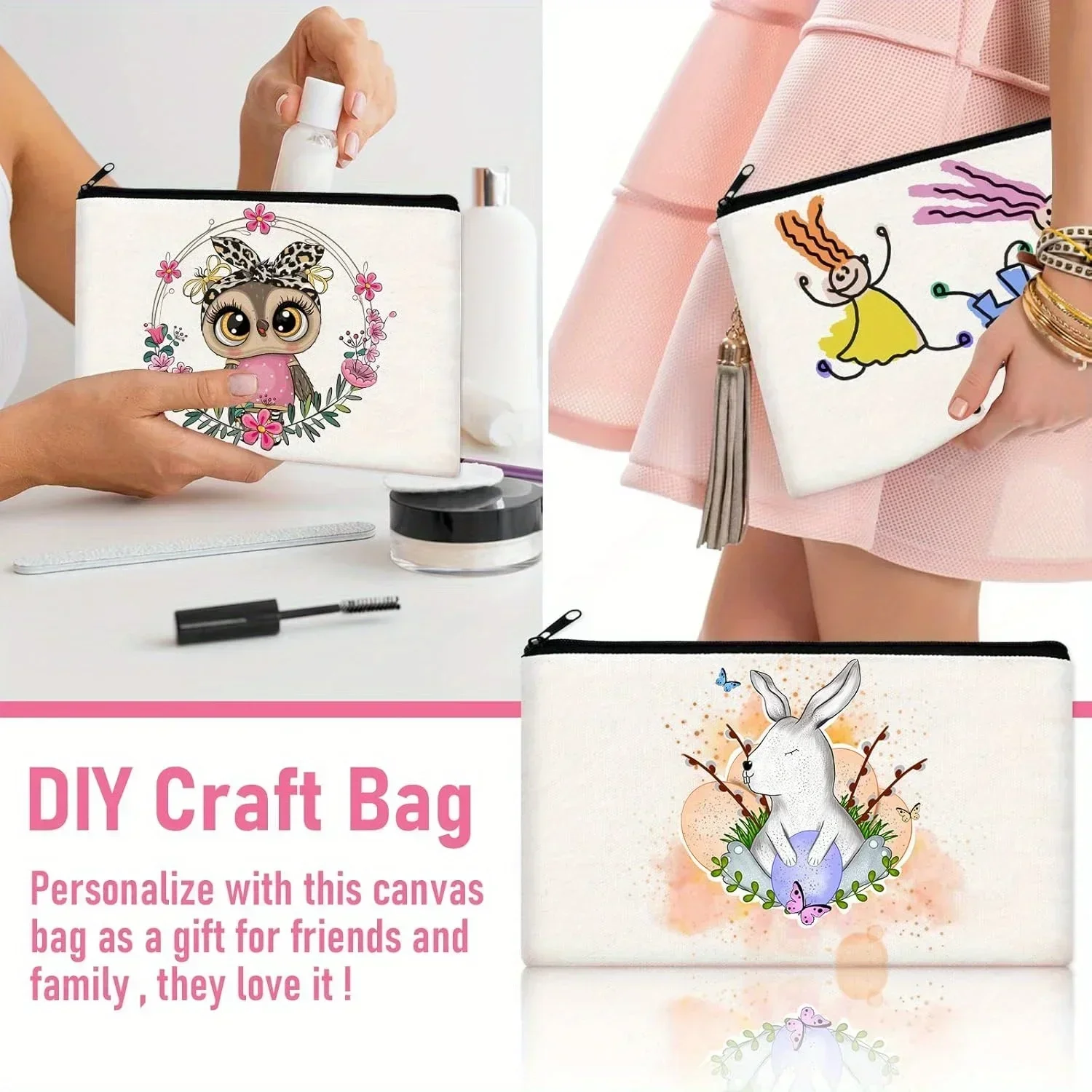 20pcs Sublimation Blank Makeup – обзор и цена Tote Bag Sublimation