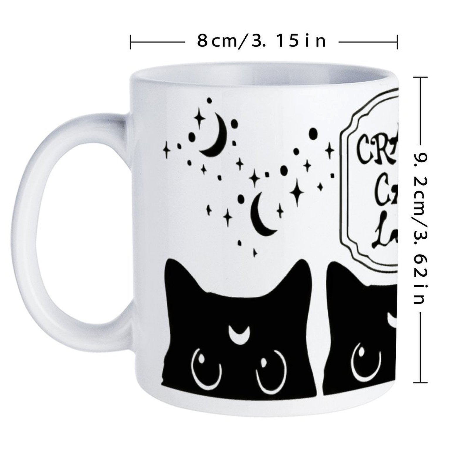 Three Black Cats With Crescent – обзор и цена Sublimation Mug White