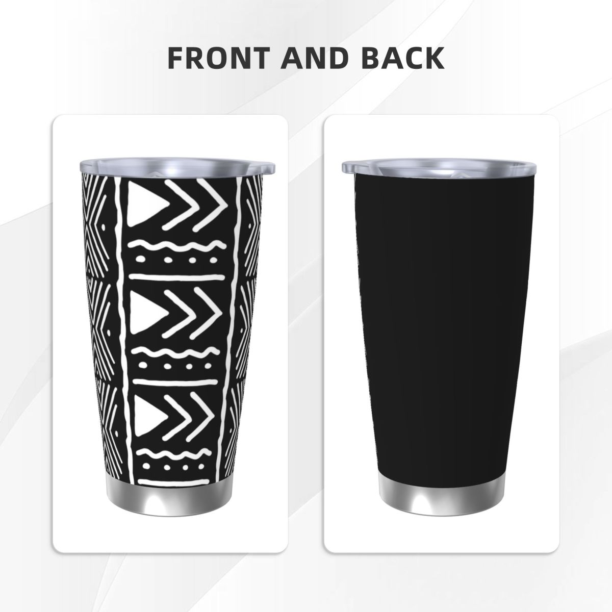 Black And White African Bogola – обзор и цена Tumbler 20Oz White