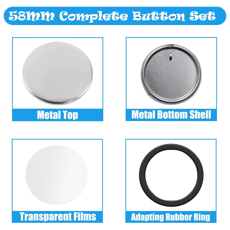 100 Sets 58 Mm/ 44 Mm Button M – обзор и цена Button Badge Blank