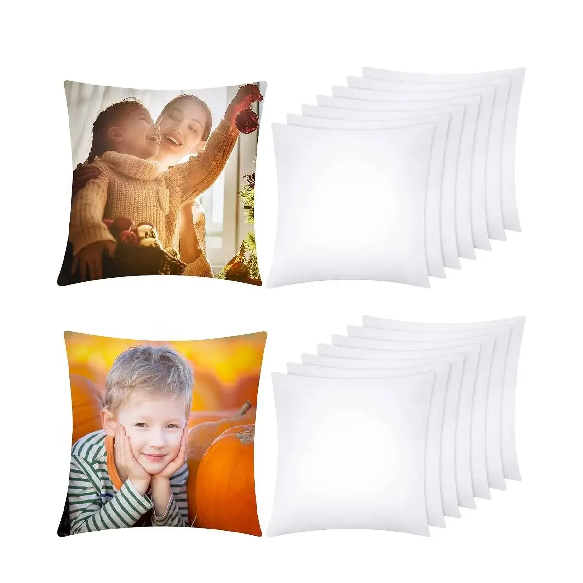 4-Pack White Polyester Peach S – обзор и цена Pillow Cover Sublimation
