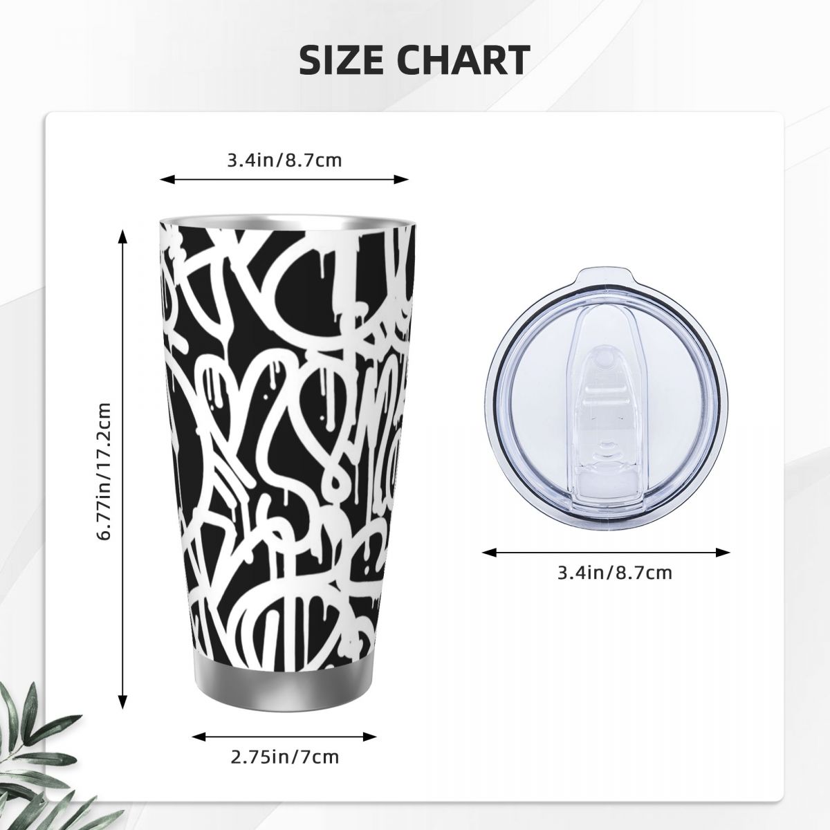 1pc Stainless Steel Water Bott – обзор и цена Tumbler 20Oz White