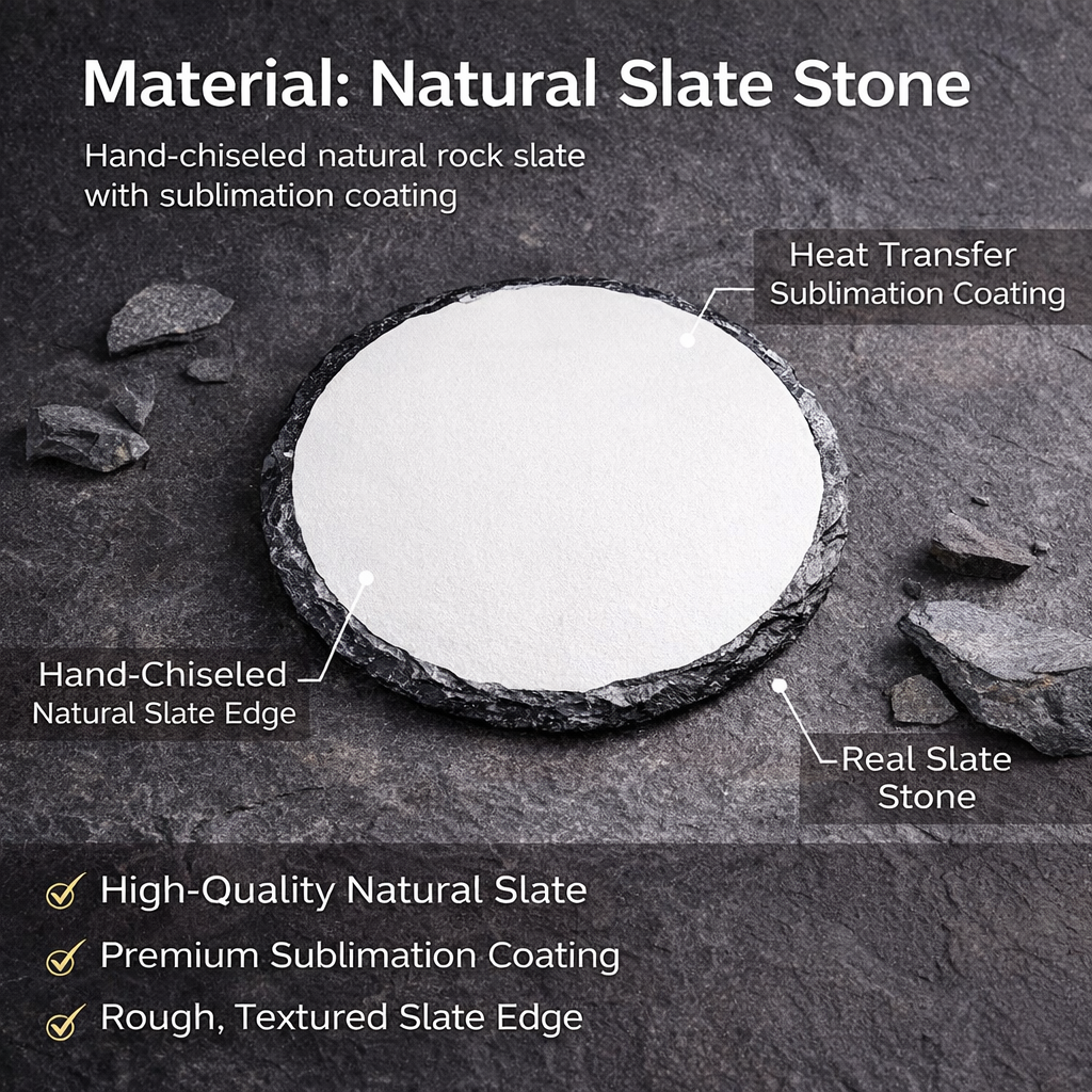 Round Sublimation Slate Coaste – обзор и цена Coaster Sublimation Blank
