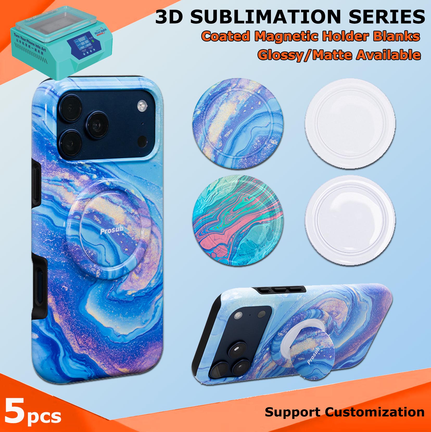 Fonlyu 5pcs Hard PC Magnetic R – обзор и цена Phone Case Blank Print