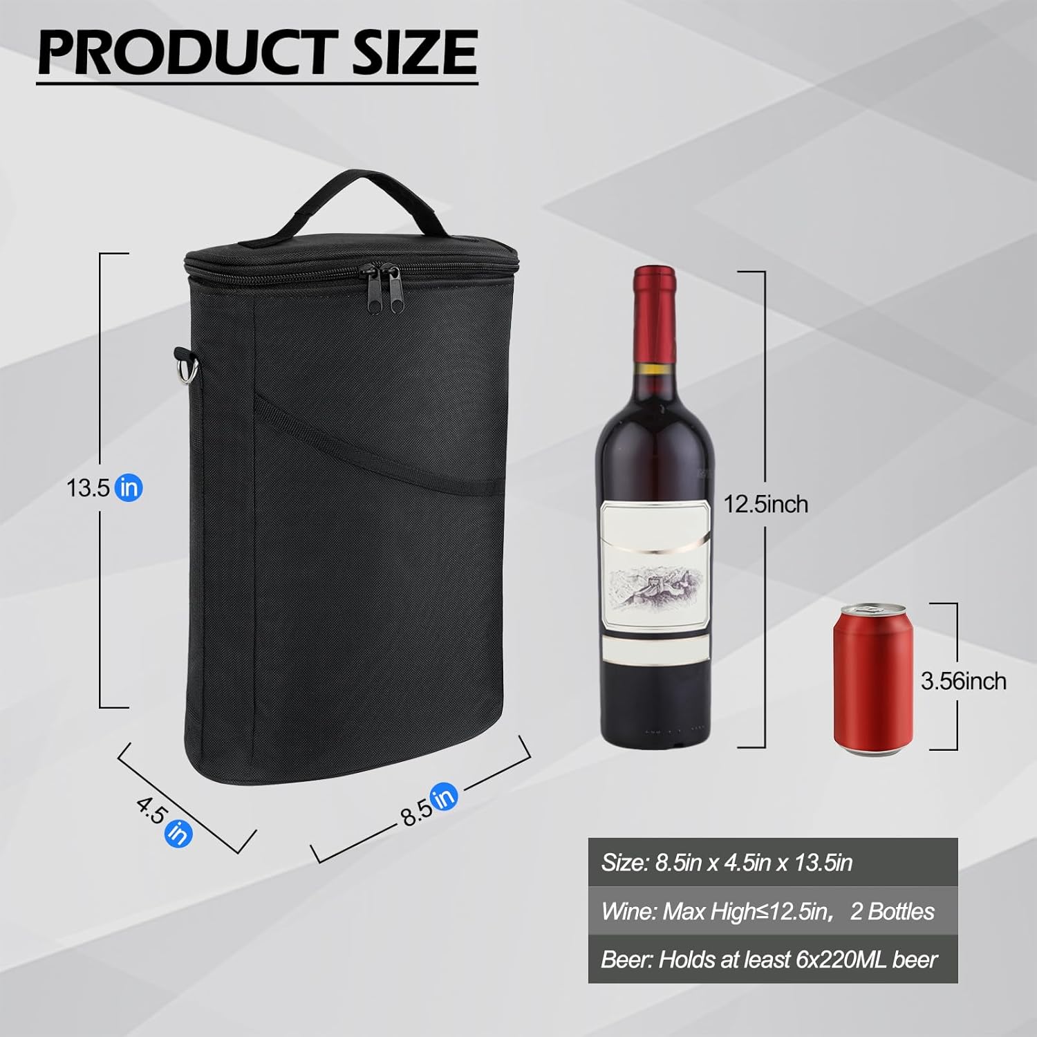 2 Bottle Wine Cooler Bag, Leak – обзор и цена Tote Bag Sublimation