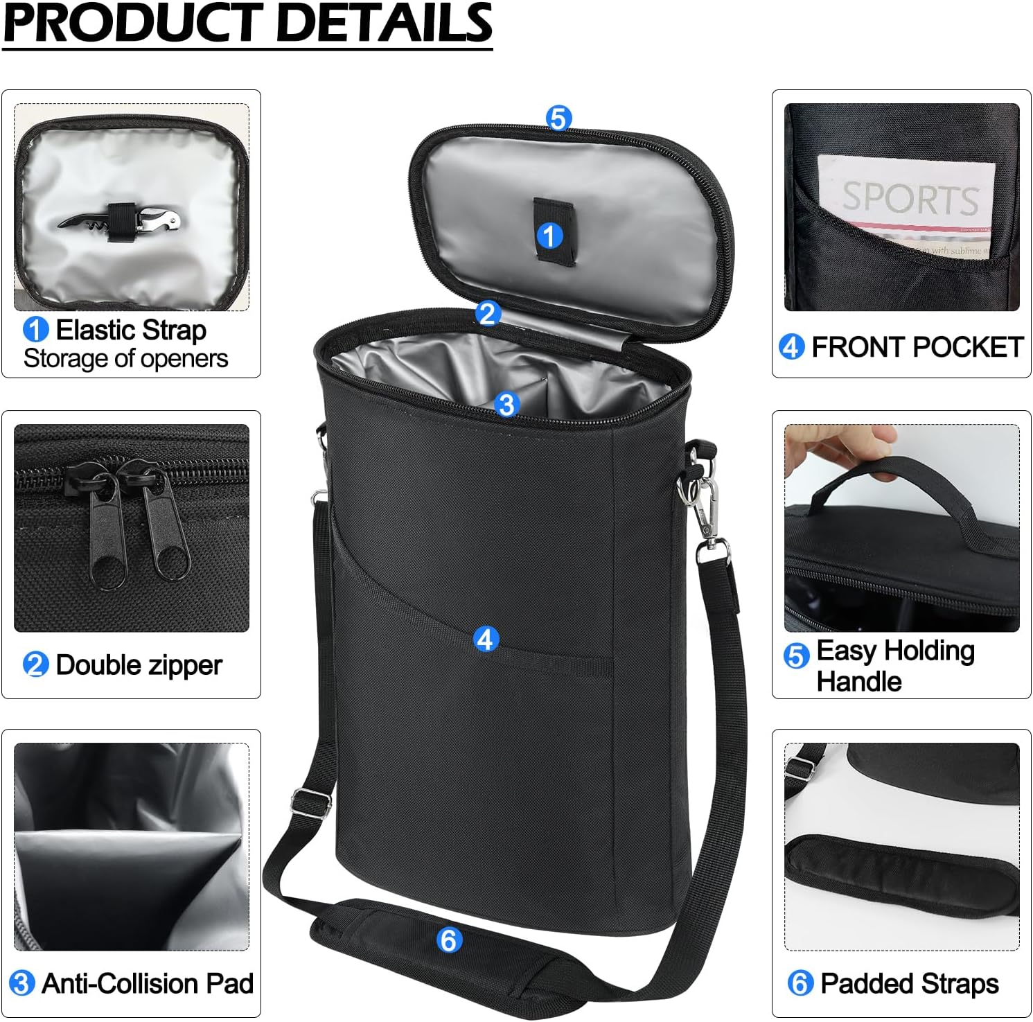2 Bottle Wine Cooler Bag, Leak – обзор и цена Tote Bag Sublimation