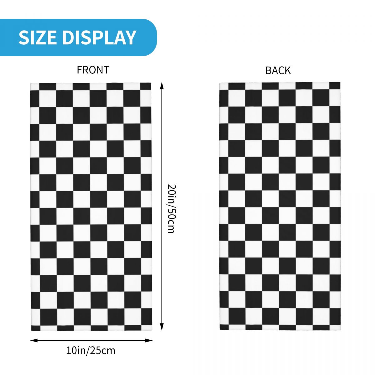 Black And White Checkered Band – обзор и цена Bandana Blank White