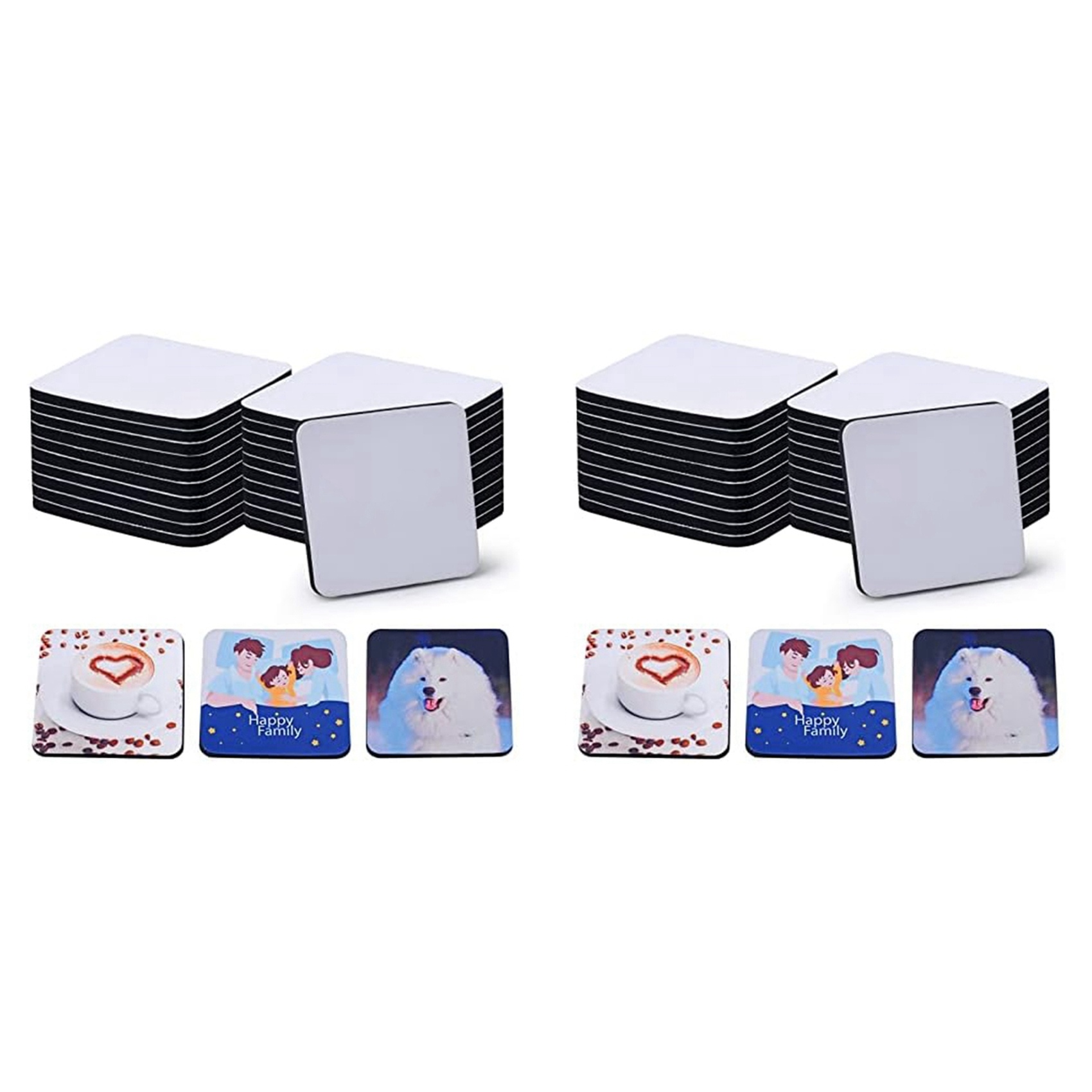 【LAST CHANCE】40PCS Square Subl – обзор и цена Coaster Sublimation Blank