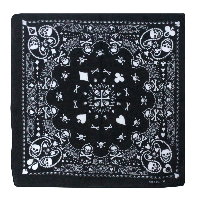 55cm White Black Red Skull Pok – обзор и цена Bandana Blank White