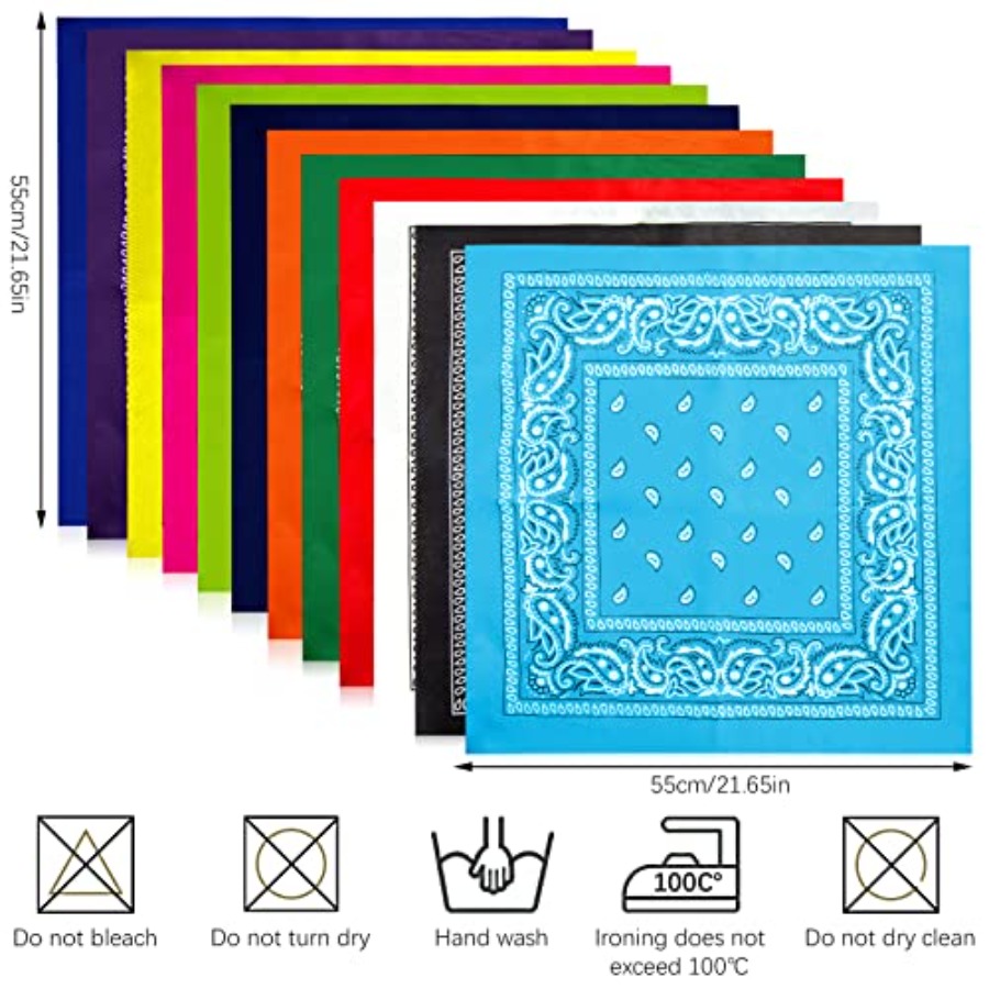 12- Bandanas for Men Women Pai – обзор и цена Bandana Blank White