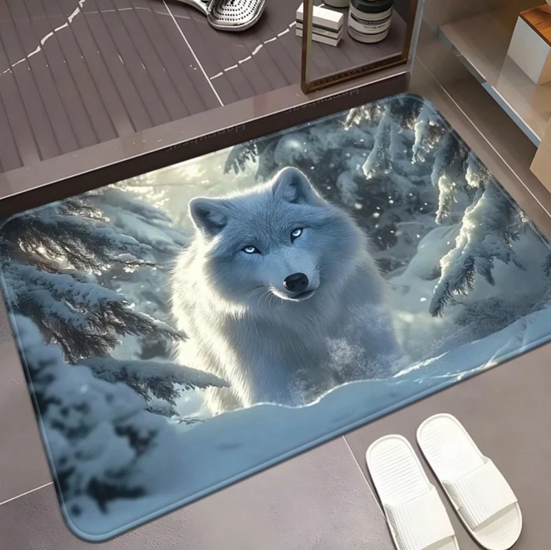 Cool White Wolf Doormat Wildli – обзор и цена Puzzle Blank White