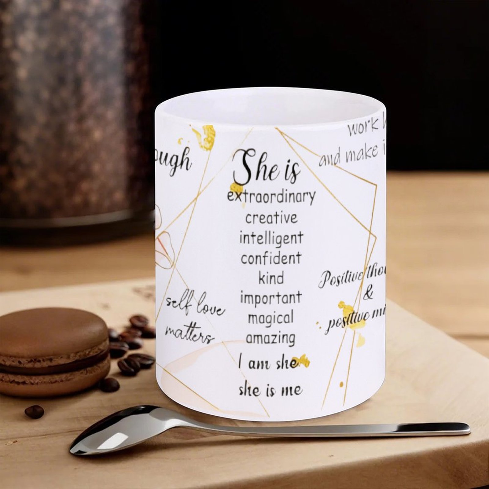 A Poster With A Quote About Sh – обзор и цена Sublimation Mug White
