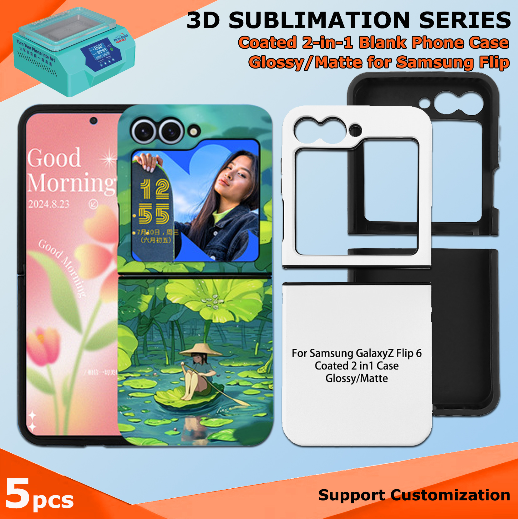 Fonlyu 5pcs Coated 2 in 1 Blan – обзор и цена Phone Case Blank Print