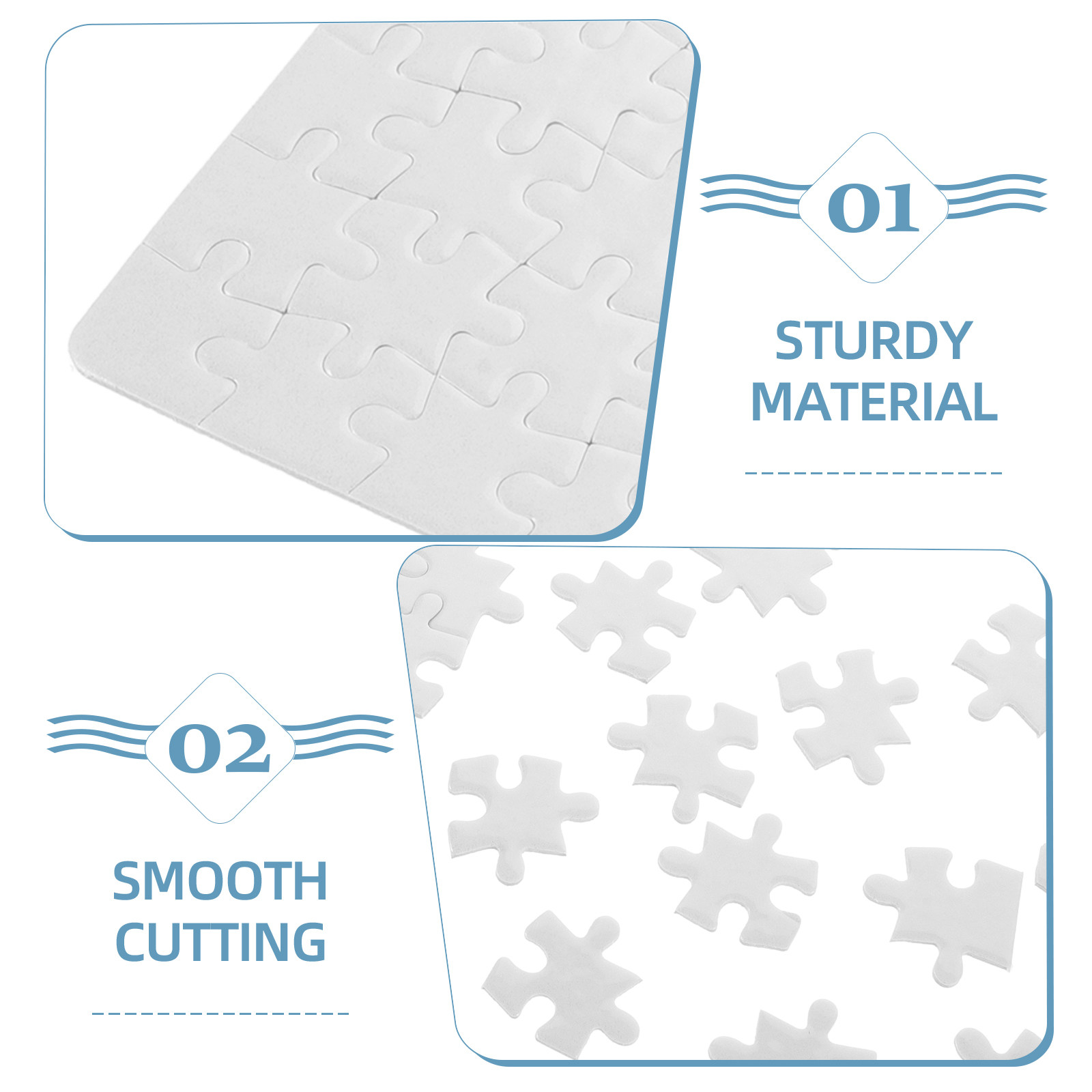 4 Sheets Blank Jigsaw Puzzle B – обзор и цена Puzzle Blank White
