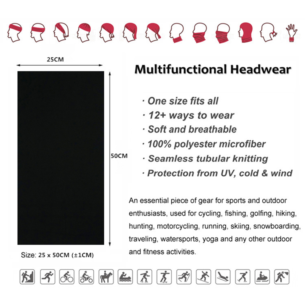Seamless Solid Color Bandanas  – обзор и цена Bandana Blank White