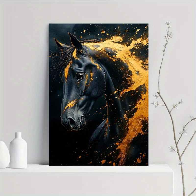 1pc Elegant Black Horse Canvas – обзор и цена Canvas Wrap Ready