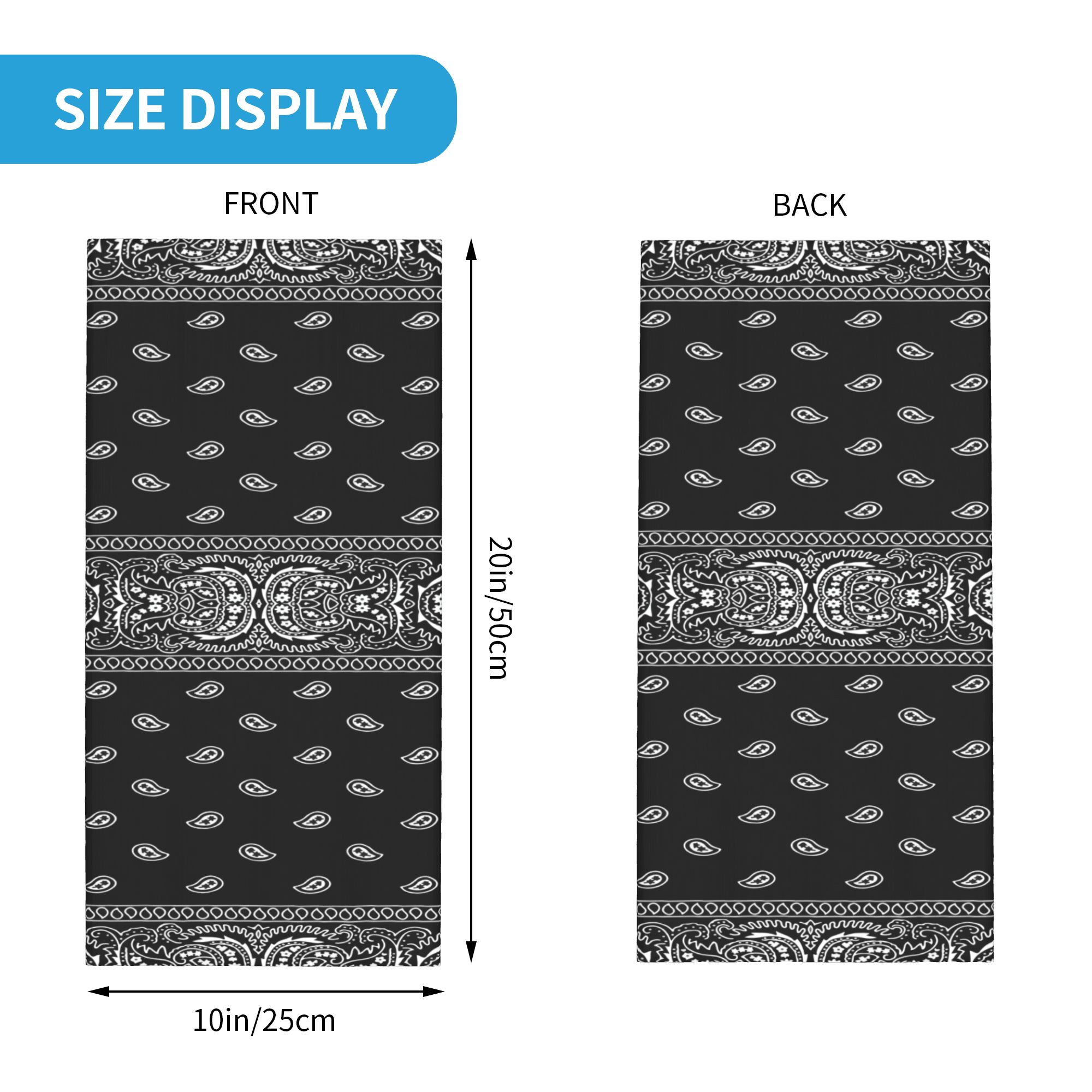 Custom Black and White Bandana – обзор и цена Bandana Blank White