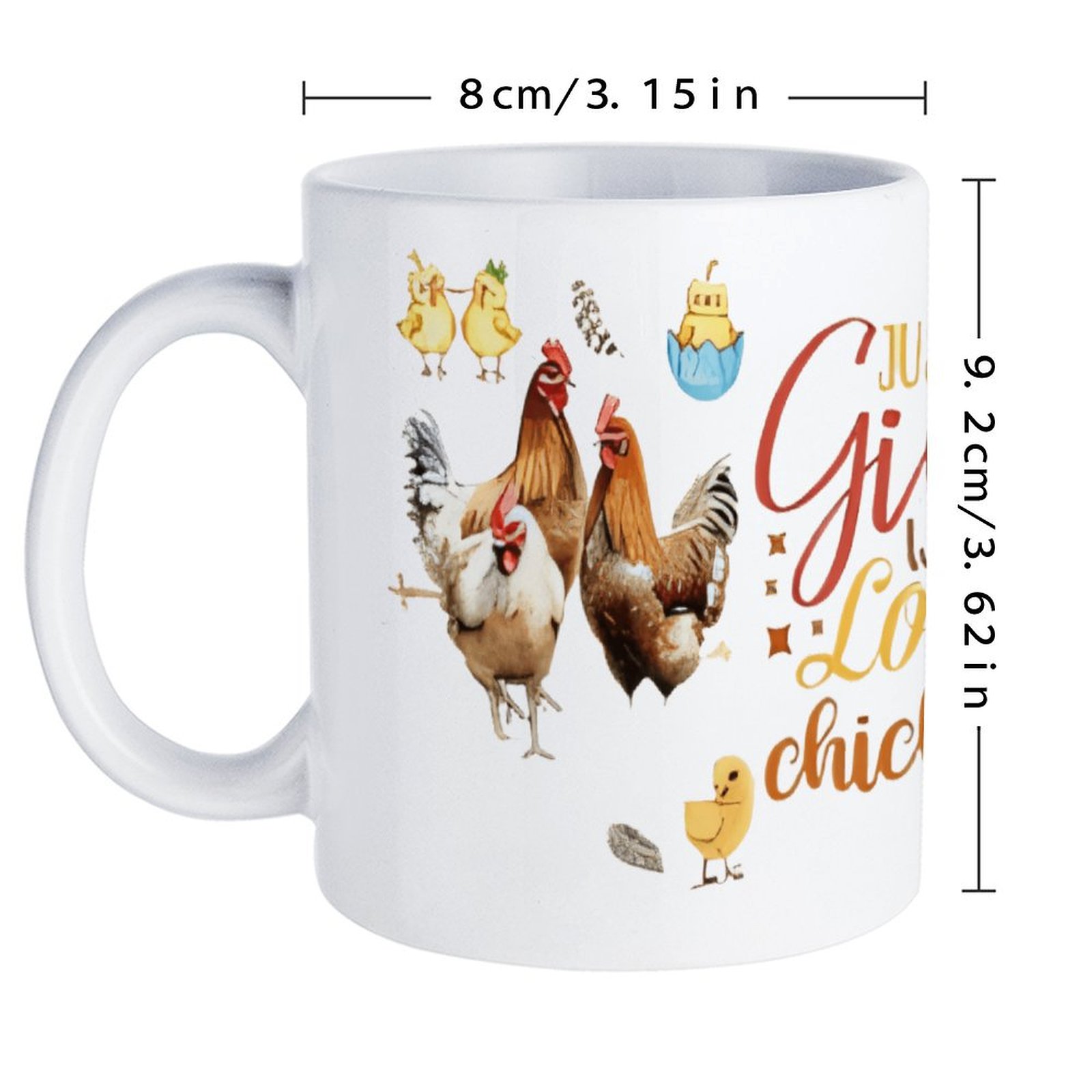 Just A Girl Who Loves Chickens – обзор и цена Sublimation Mug White