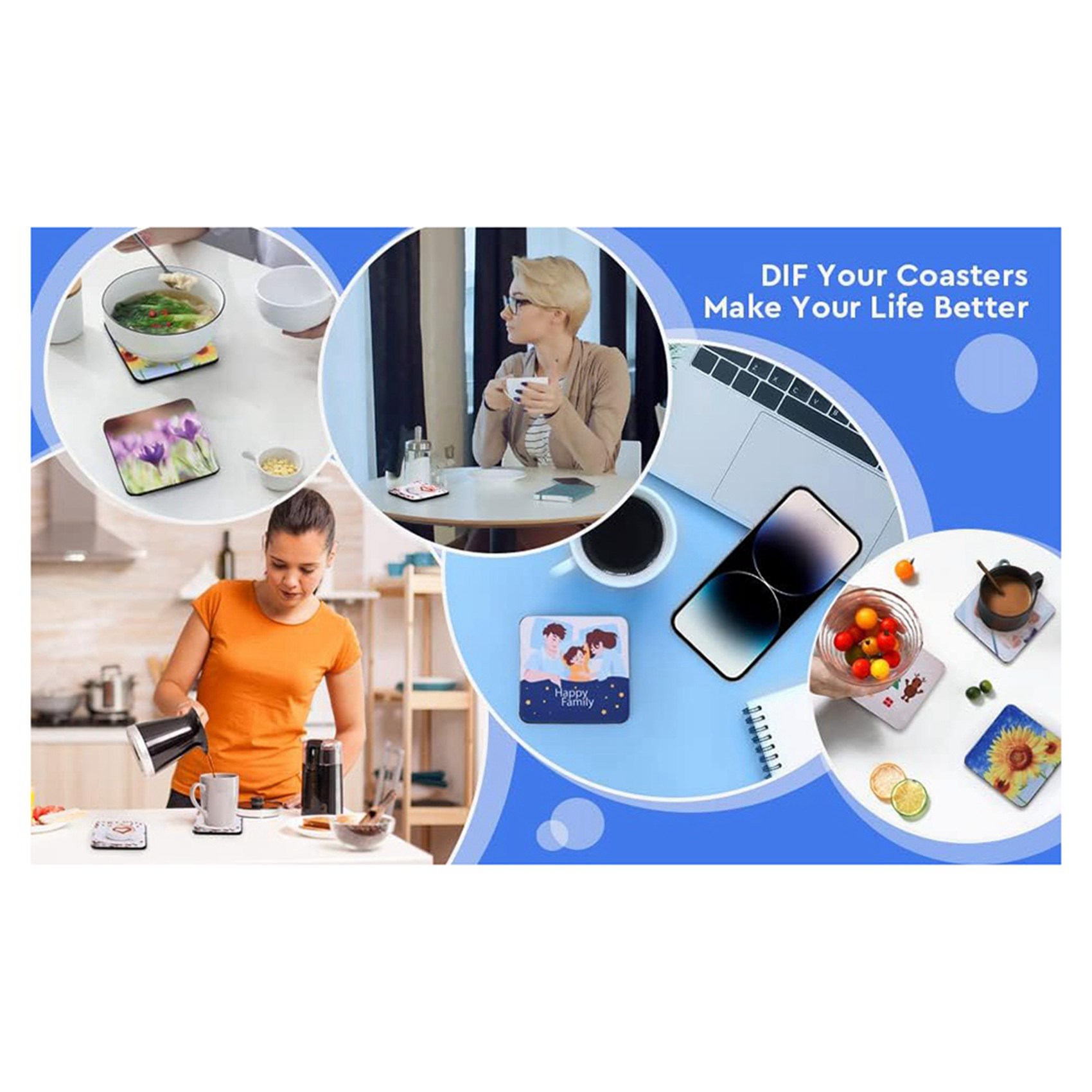 F-F 40PCS Square Sublimation B – обзор и цена Coaster Sublimation Blank
