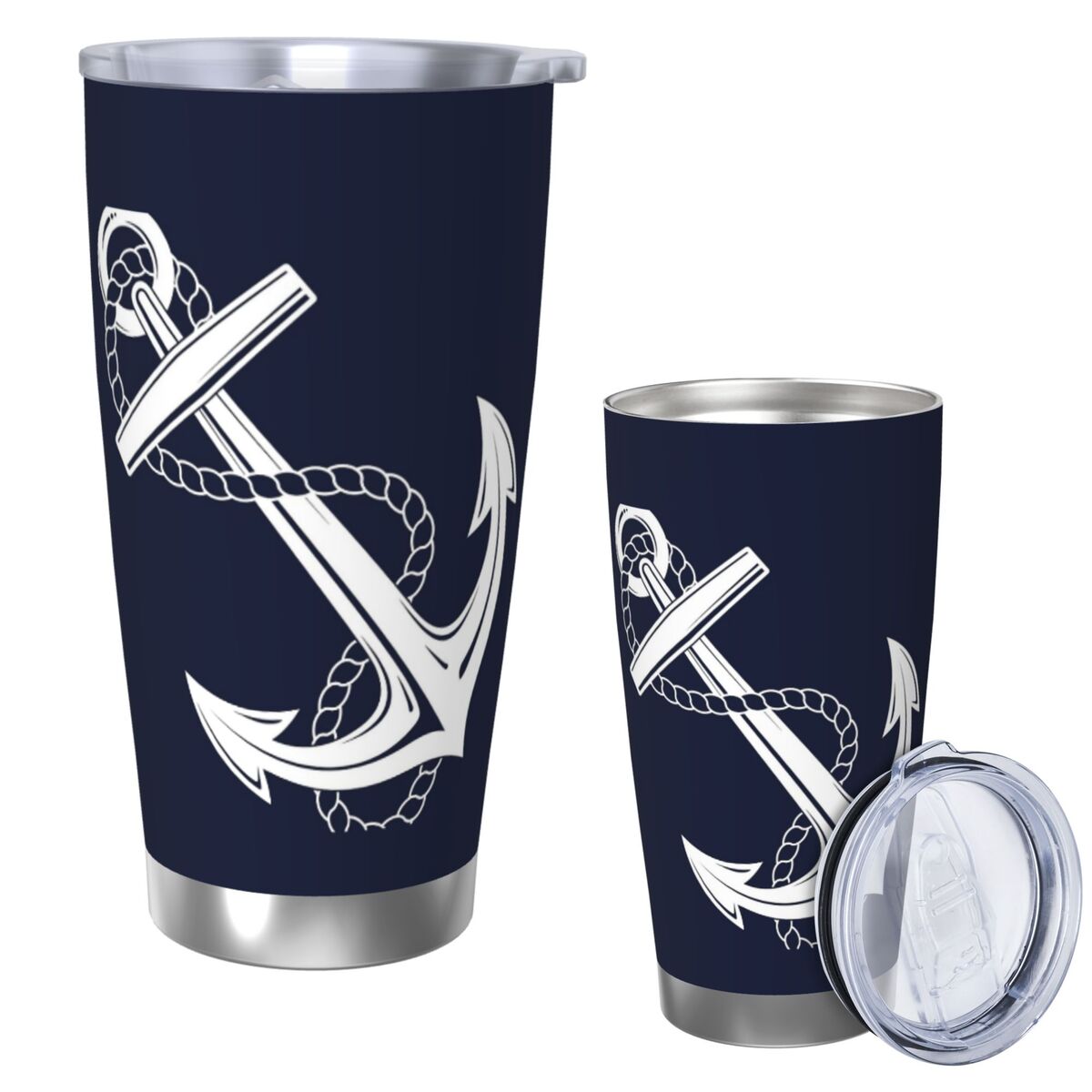 Anchor Nautical White & Navy S – обзор и цена Tumbler 20Oz White