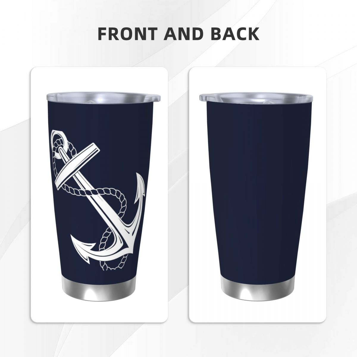 Anchor Nautical White & Navy S – обзор и цена Tumbler 20Oz White