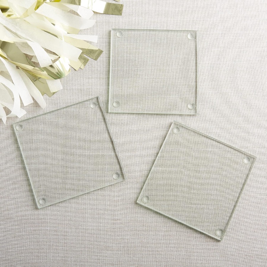 Clear Glass Drink Coasters Set – обзор и цена Coaster Sublimation Blank